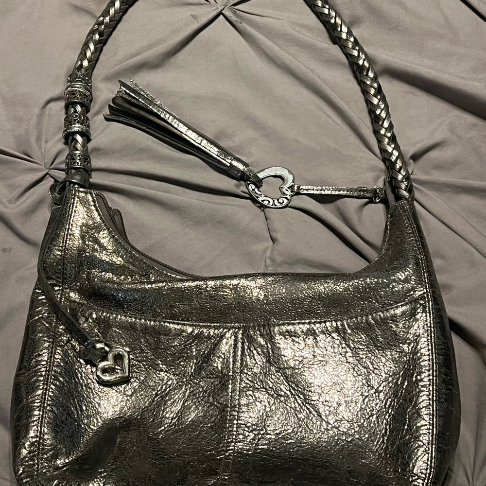 Brighton Shimmering Silver Shoulder Bag